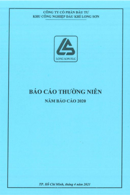 Công ty CP Đầu tư KCN Dầu khí Long Sơn (Mã chứng khoán PXL) gửi CBTT Báo cáo thường niên năm 2020. Chi tiết như File đính kèm.